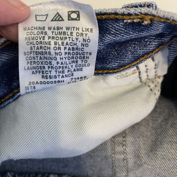 Wrangler FR Biggs Jeans Mens 34x34 Blue Flame Resistant CAT2 2112 Workwear Denim - Picture 9 of 9